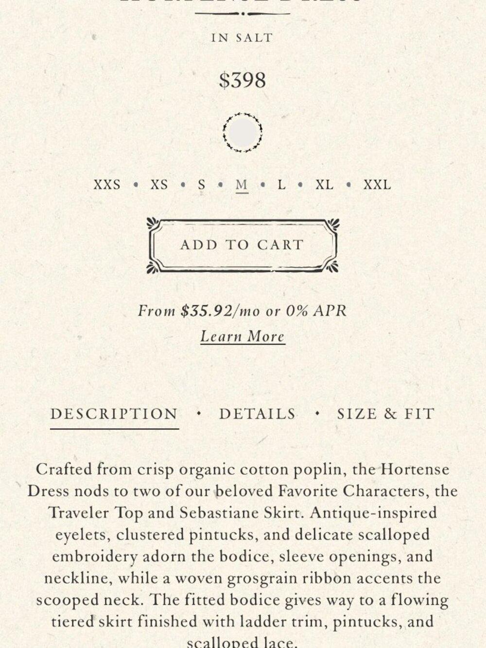 DOEN Hortense Dress in Salt L - Picture 11 of 16